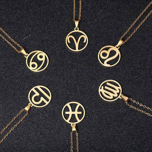 Zodiac Pendant Necklace – 12 Astrology Sign Charms for Cosmic Queens