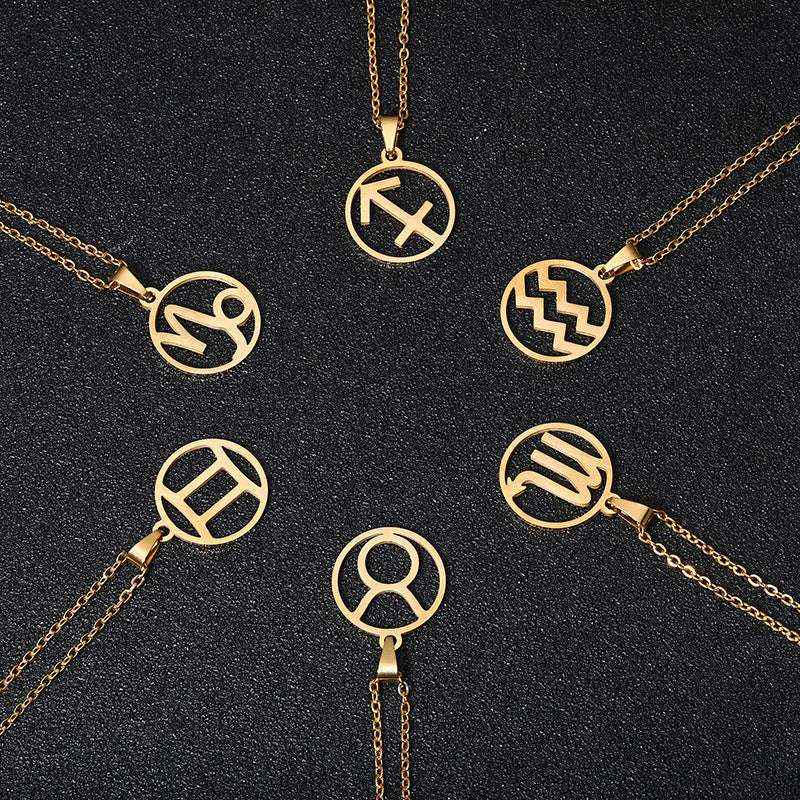 Zodiac Pendant Necklace – 12 Astrology Sign Charms for Cosmic Queens