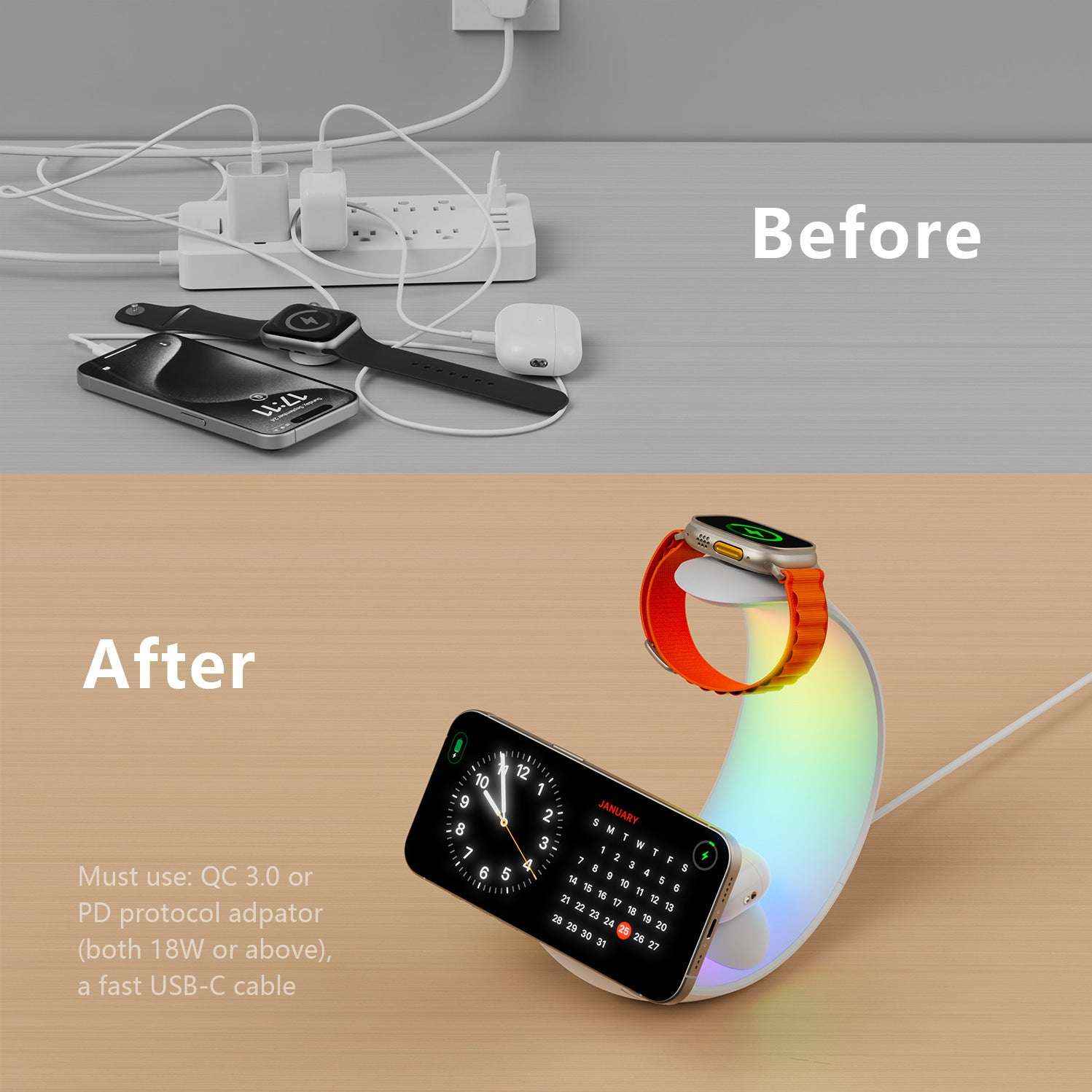 Small Moon Wireless Charger Atmosphere Wake-up Light